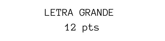 LETRA GRANDE 12 pts