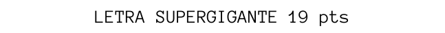LETRA SUPERGIGANTE 19 pts